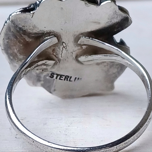 VTG Sterling Silver Labradorite Stone Ring - Picture 4 of 9